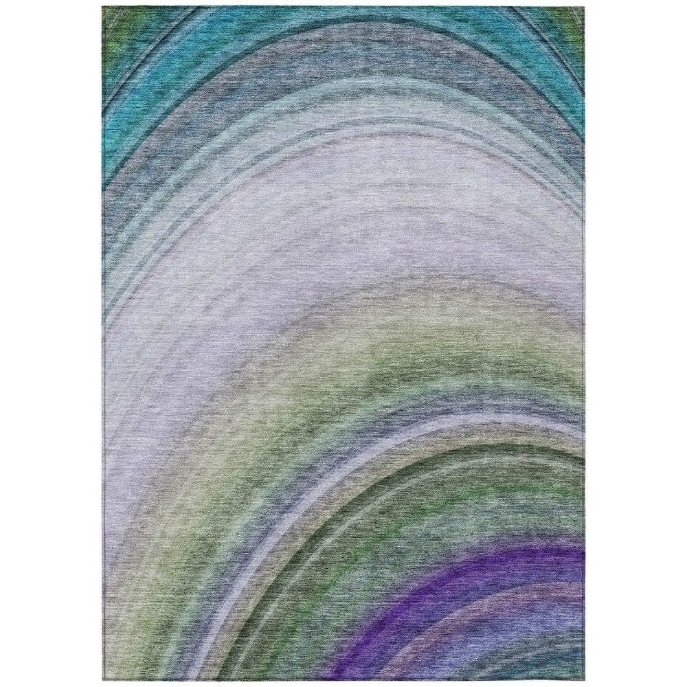 HomeRoots Teal Blue, Artichoke Green, Green 3 ft. x 5 ft. Woven ...