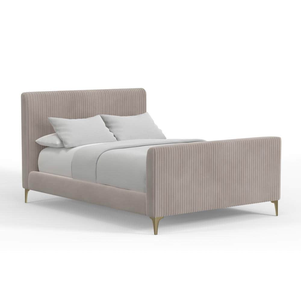 Zaldy Gray Metal Frame California King Platform Bed