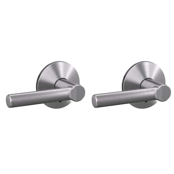 Schlage Custom Broadway Satin Chrome Dummy Door Handle with Kinsler Trim (2-Pack)