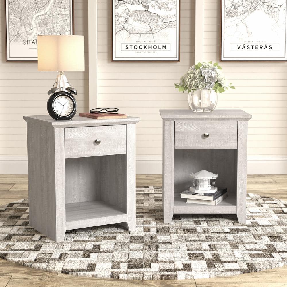 Oak on sale grey nightstand