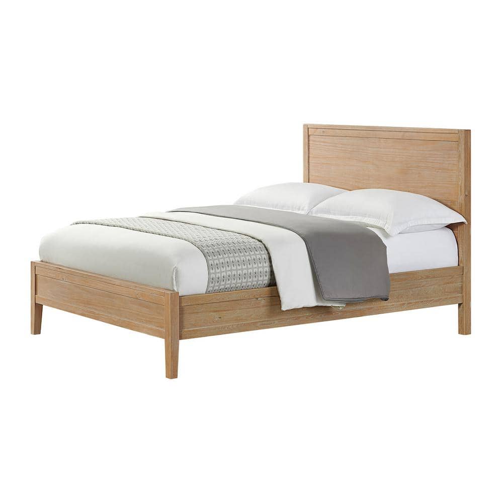 Alaterre Furniture Arden Panel Wood Queen Bed in Light Driftwood (65 in. W x 86 in. D x 50 in. H - 1