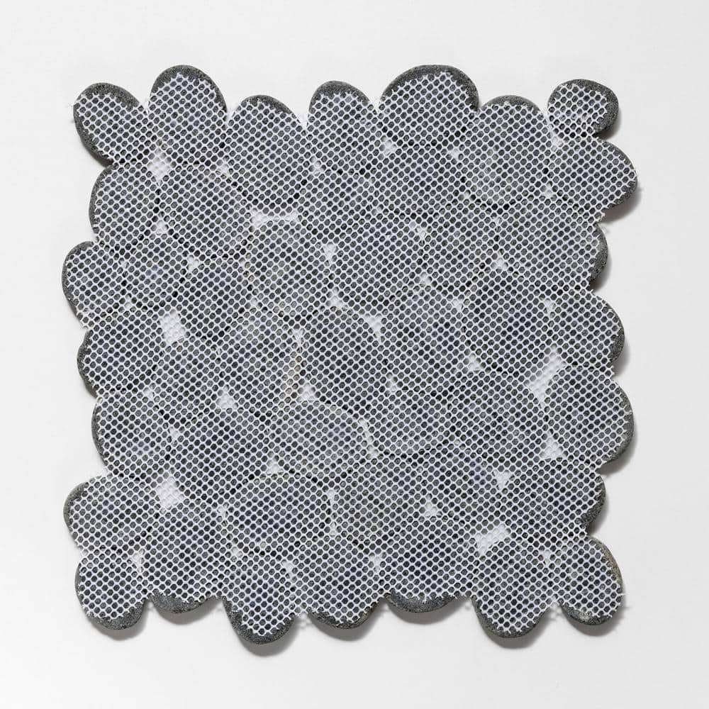 Black Tumbled Marble Pebble Mosaic Tile for Floors and Walls