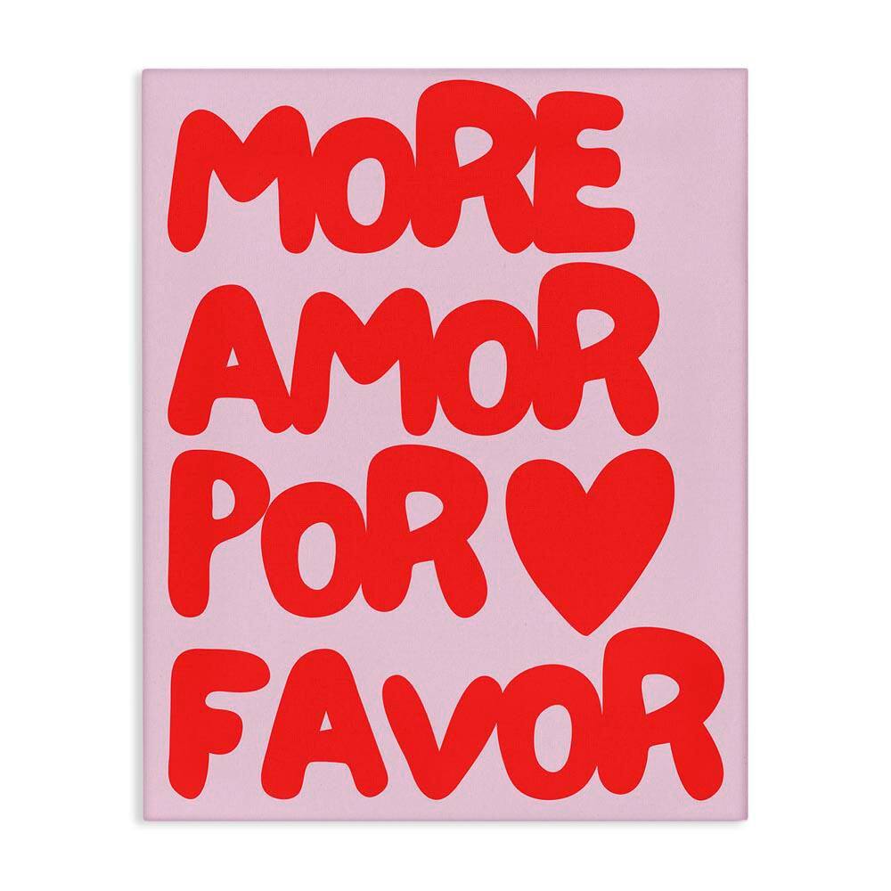 Red and Pink More Amor by House of Lulu Unframed Typography Graphic Art Print 20 in. x 16 in. price history on PriceWatchPro