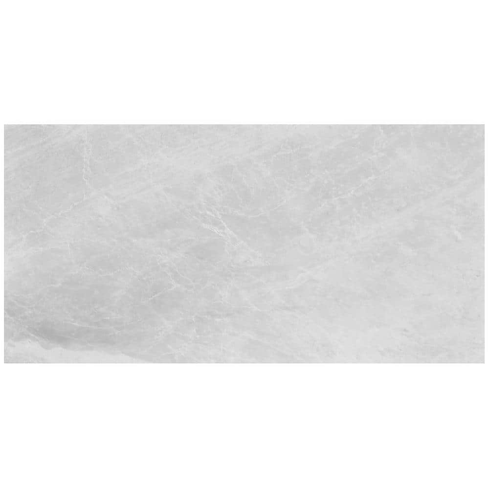 Frost Gray 12" x 24" Polished Marble Look Tile