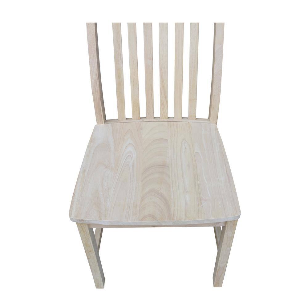 High Slat Back Traditional White Wood Side Chair