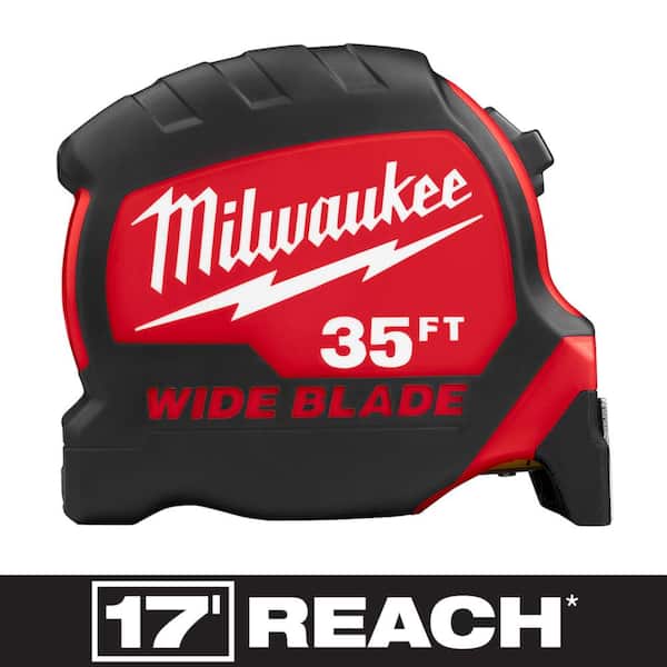 Milwaukee 35 ft. x 1-5/16 in. Wide Blade Tape Measure with 17 ft. Reach