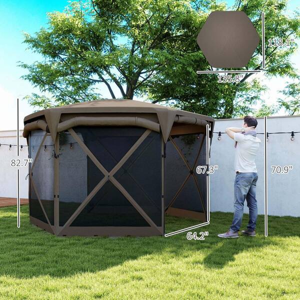11 ft. x 11 ft. Outdoor Portable Pop Up Gazebo Tent with Removable