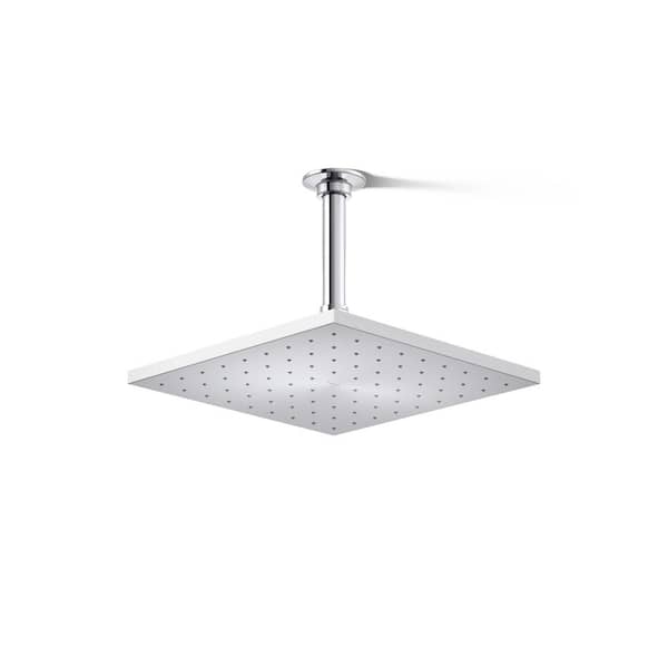 KOHLER 1-Spray 10 in. Single Ceiling Mount Fixed Rain Shower Head in Polished Chrome