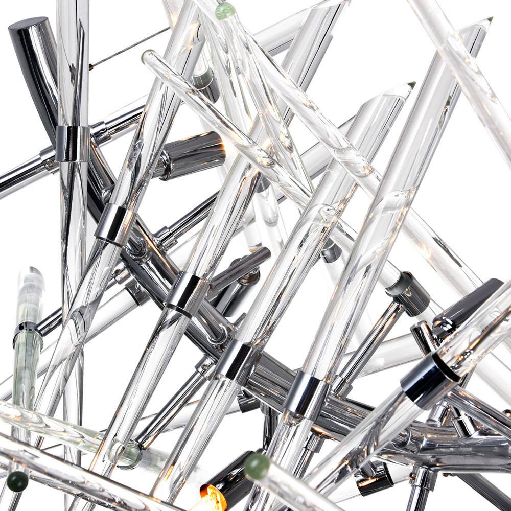 Icicle Chrome and Crystal 10-Light Modern Chandelier