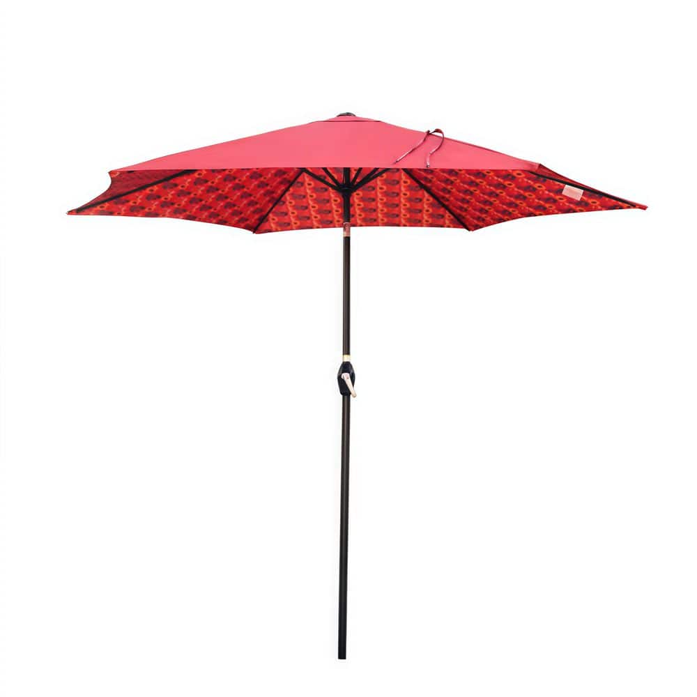 9 ft. Hexagonal Market Patio Umbrella in Orange with Crank and Tilt, UV and Water Resistant price history on PriceWatchPro