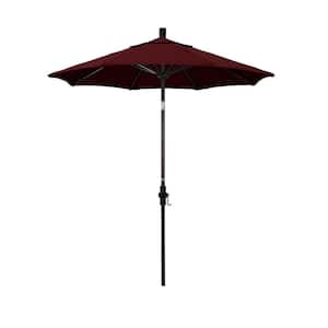 7-1/2 ft. Fiberglass Collar Tilt Double Vented Patio Umbrella in Burgundy Pacifica
