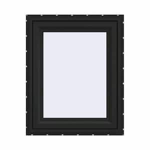 30 in. x 36 in. V-4500 Series Bronze FiniShield Vinyl Right-Handed Casement Window with Fiberglass Mesh Screen