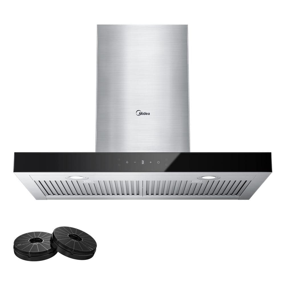 30-Inch Stainless Steel Convertible Wall-Mounted Range Hood with Charcoal Filter