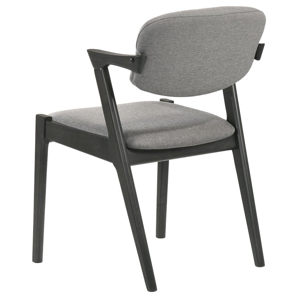 Gray Faux Marble Top 5-Piece Dining Set with Padded Chairs