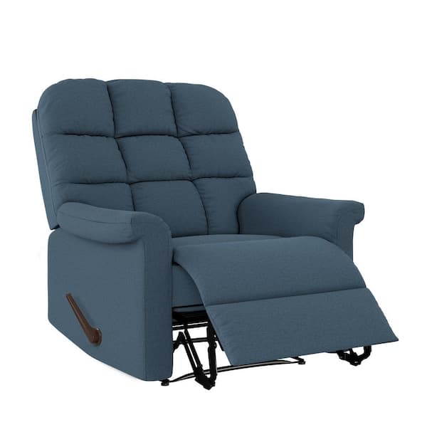 ProLounger Plush Low-Pile Velour Tufted Back Extra Large Wall Hugger Reclining Chair - Smoke Gray
