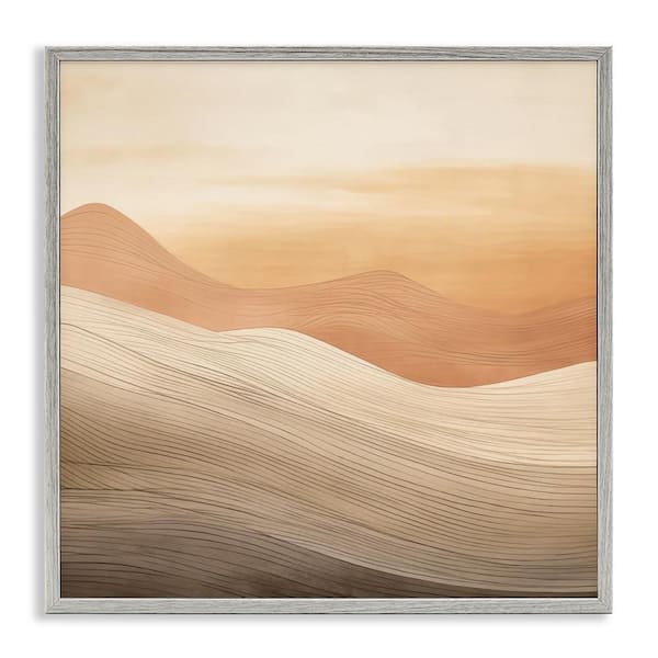 Ombre Desert Dunes by Irena Orlov Gray Framed Nature Giclee Art Print 24 in. x 24 in.