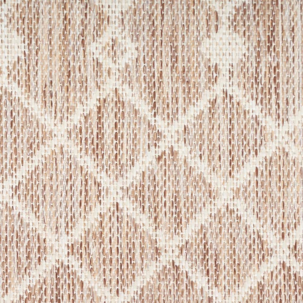 Beige Moroccan Trellis Flatweave Synthetic 5' x 7' Area Rug