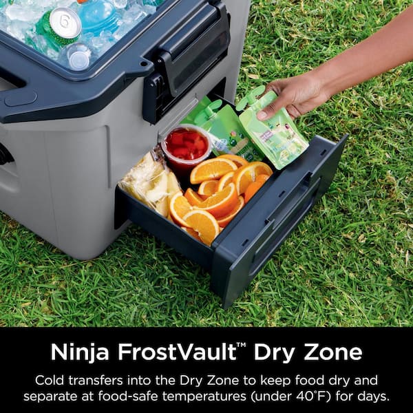 NINJA FrostVault 30 qt. Chest Cooler with Dry Zone, Slate Gray