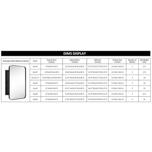 14x18 medicine deals cabinet home depot