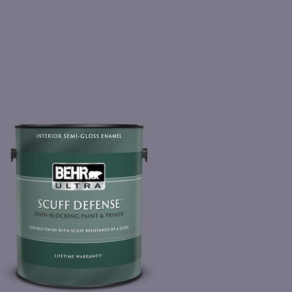 BEHR ULTRA 1 gal. #N560-5 Solitaire Extra Durable Semi-Gloss Enamel Interior Paint & Primer