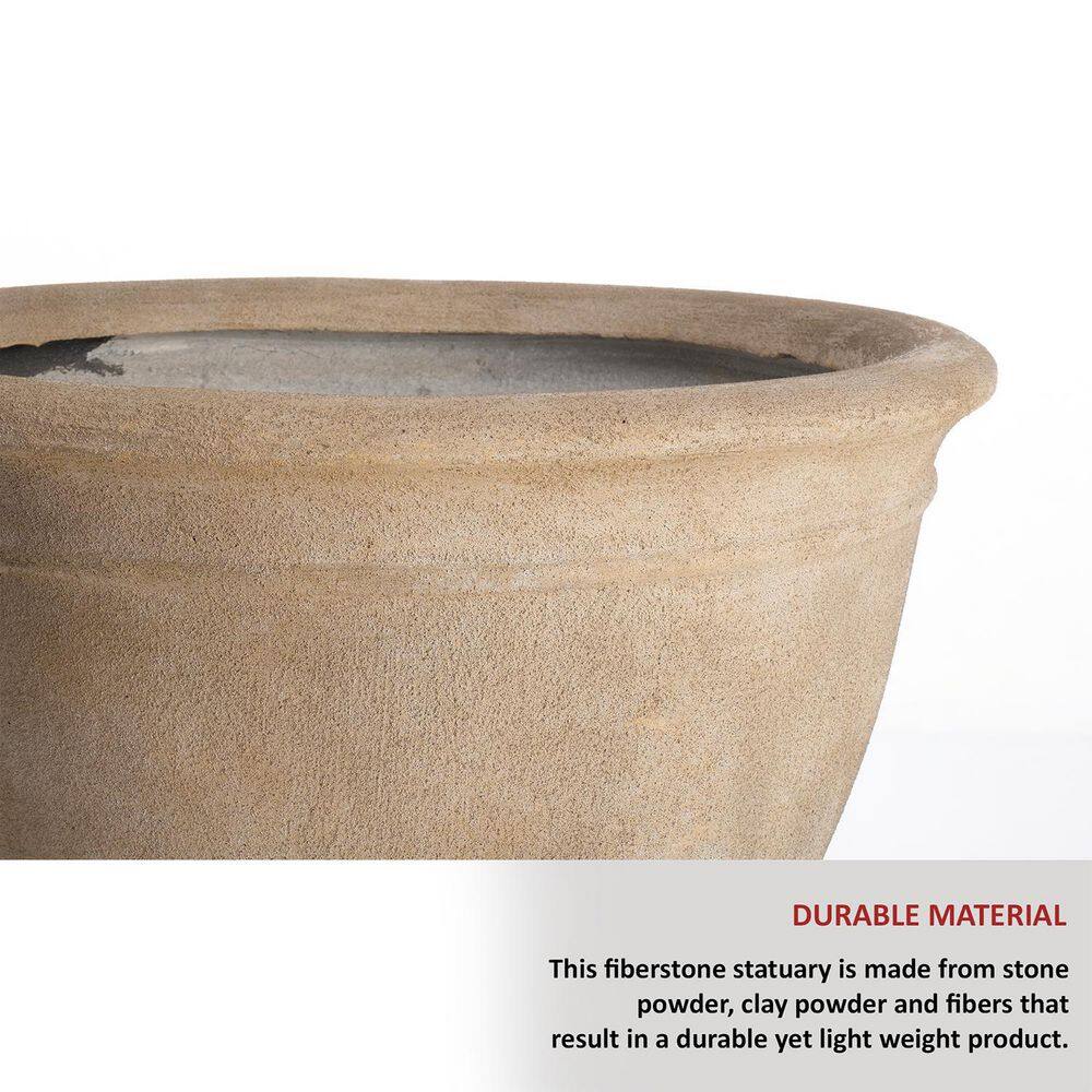 Delfina Tallow Fiberstone Large Outdoor Urn