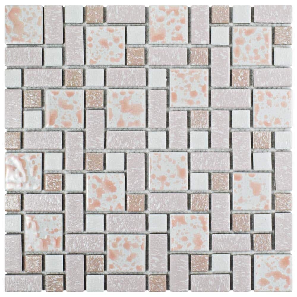 University Pink 6 in. x 6 in. Porcelain Mosaic Take Home Tile Sample price history on PriceWatchPro