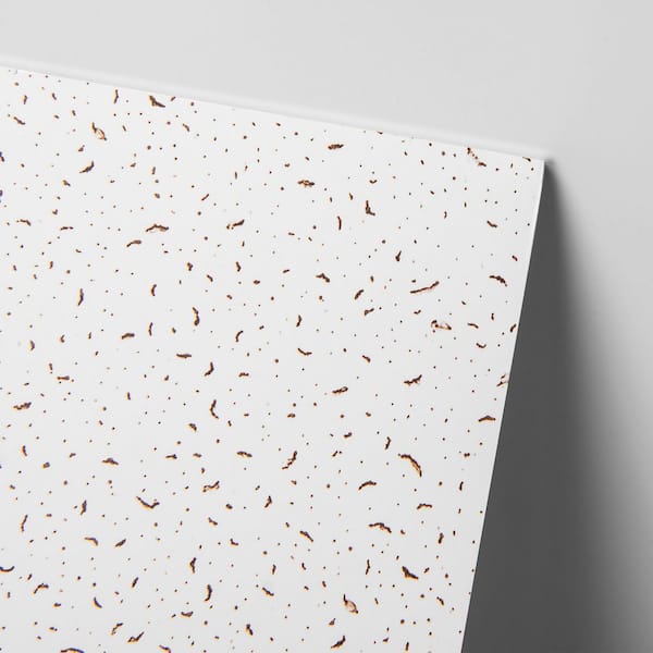 White Fine Fissured Visual Texture 2 x 4 ft. PVC Water Resistant Drop In Ceiling Tiles, 10 Pack (80 sq. ft./case)