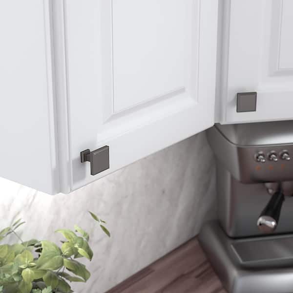 Mirabel Collection 1-1/4 in. (32 mm) Classic Antique Nickel Square Cabinet Knob