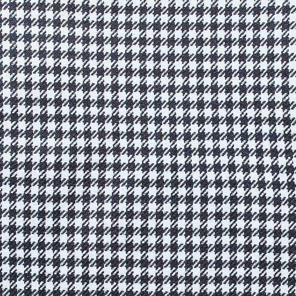 Boho-Chic Black and Brown Vegan Faux Leather Houndstooth Lumbar Pillow Cover