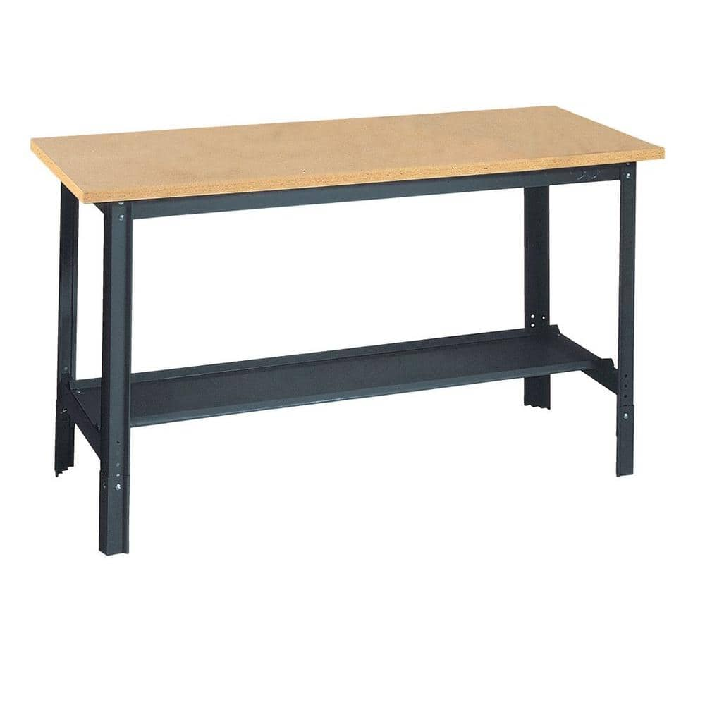 Edsal 33 In H X 60 In W X 30 In D Wooden Top Workbench With Shelf Ubm6030 The Home Depot