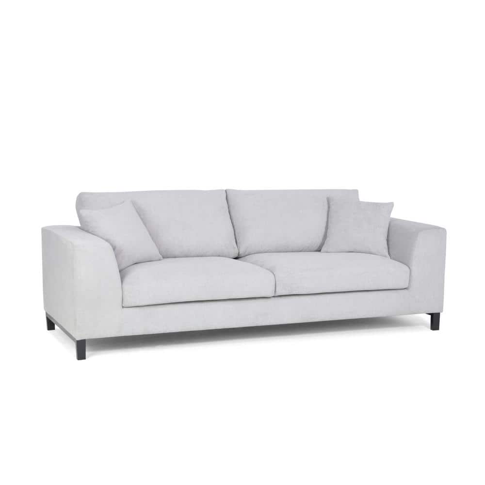 Homy Casa HD-Louis 3-Seater Aston 15 91 in. Wide Square Arm Fabric Straight  Sofa Gray HD-LOUIS 3SEATER ASTON 15 - The Home Depot