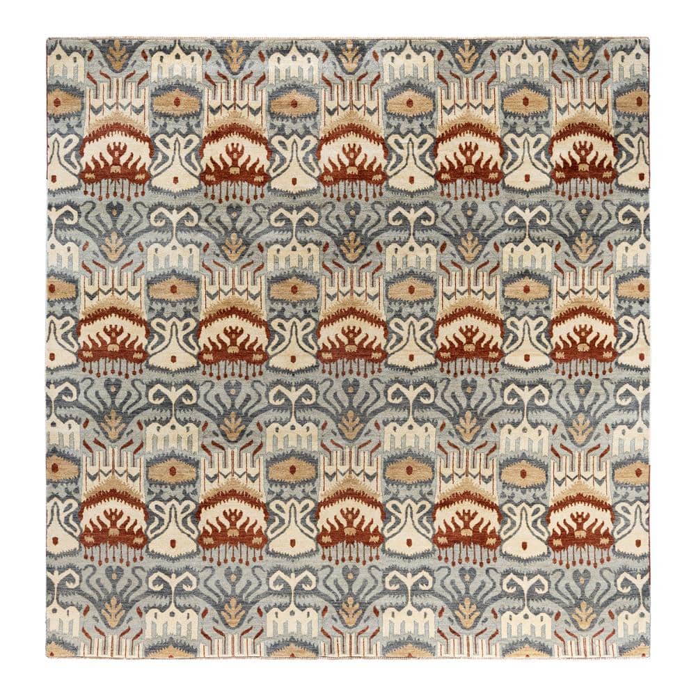 Ikat Gray 8 X 10 Hand-Knotted Wool Indoor Area Rug price history on PriceWatchPro