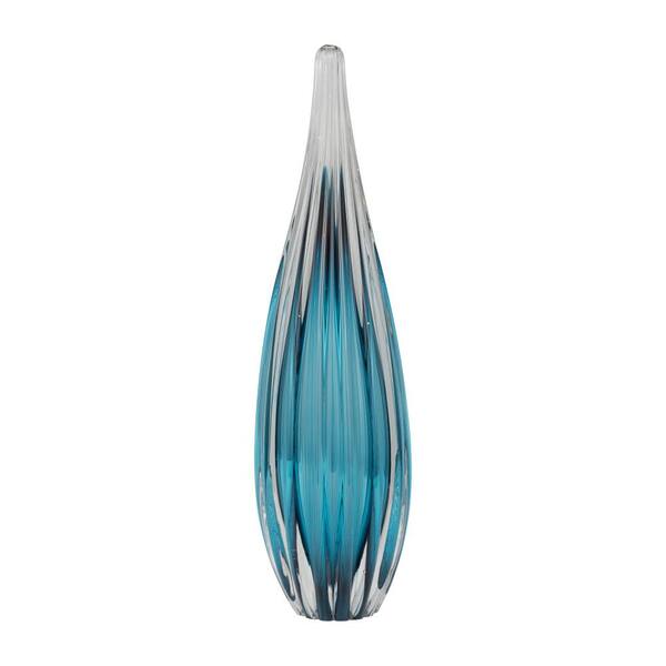 Sagebrook Home Teal Blue 4 in. x 15 in. Oblong Glass Paperweight