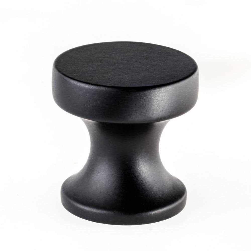 High Desert Matte Black Round Zinc Cabinet Knob Multipack