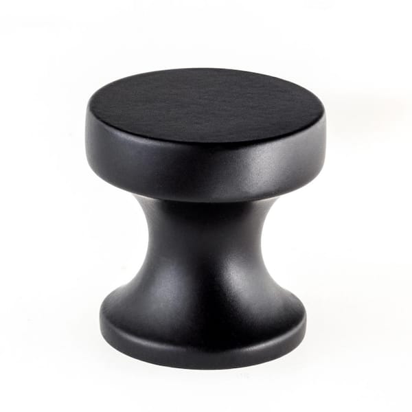 5-Pack High Desert 1 in. (25 mm) Classic Matte Black Round Cabinet Knob