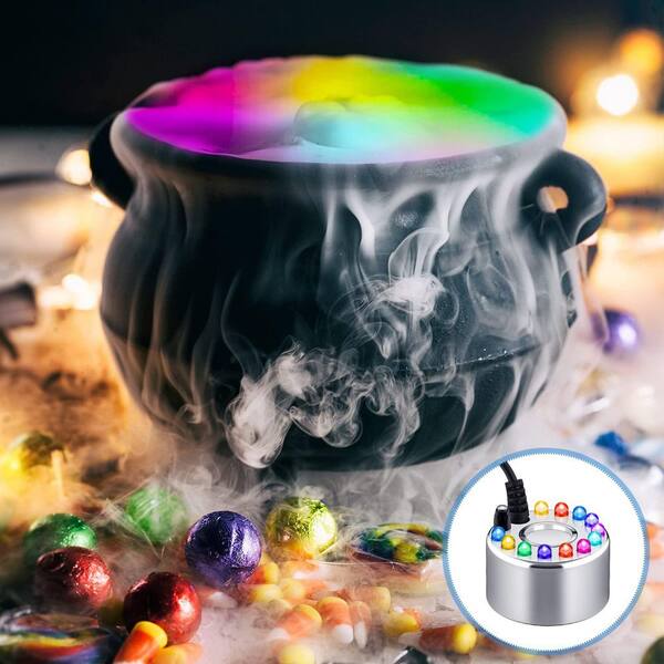 FITNATE 3-Head Mist Maker With LED Light – Large Capacity Fogger (1500ML/H) For Ponds, Gardens, Halloween Parties & Rockeries