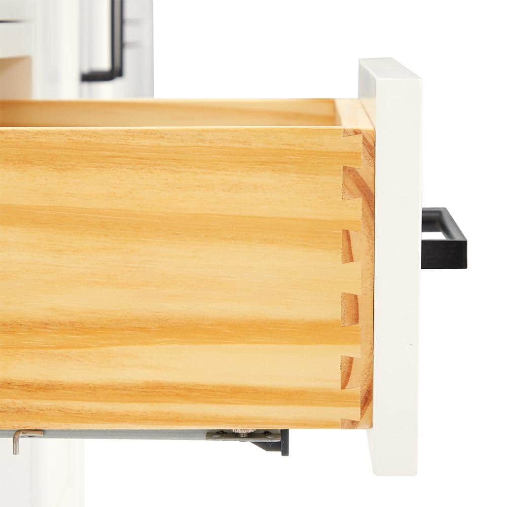 60'' White Hardwood Double Freestanding Bathroom Vanity