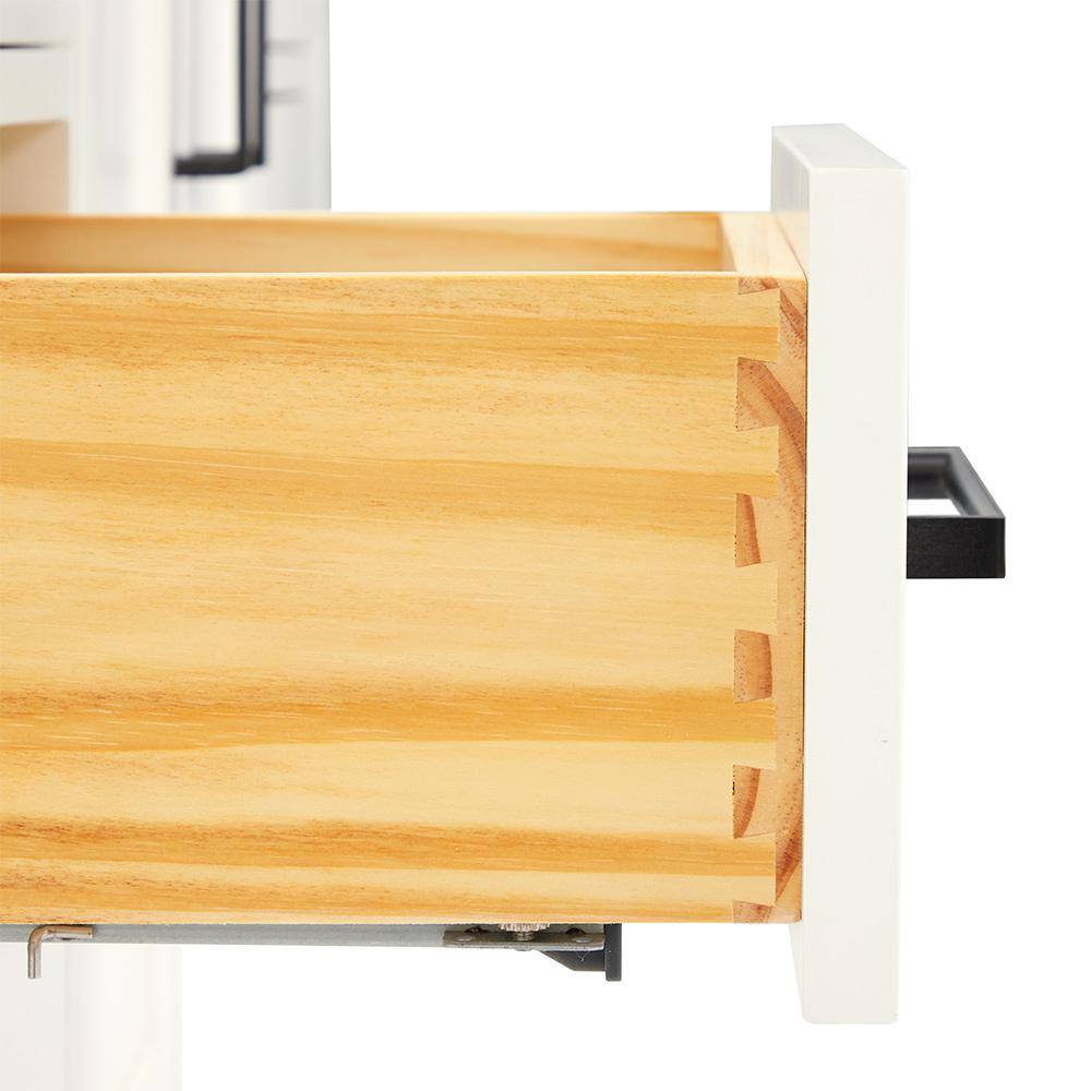 60'' White Hardwood Double Freestanding Bathroom Vanity