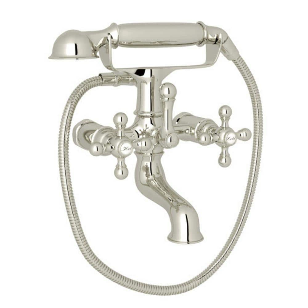 UPC 824438075238 product image for Arcana 2-Handle Wall Mounted Roman Tub Faucet in. Polished Nickel | upcitemdb.com