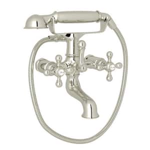 Arcana 2-Handle Wall Mounted Roman Tub Faucet in Polished Nickel
