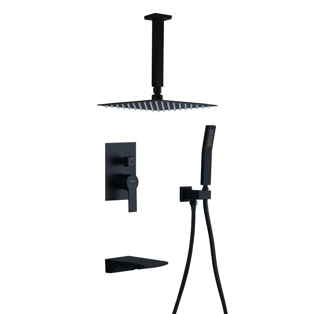 Ceiling Mount Single-Handle 1-Spray Tub and Shower Faucet with 10 in. Fixed