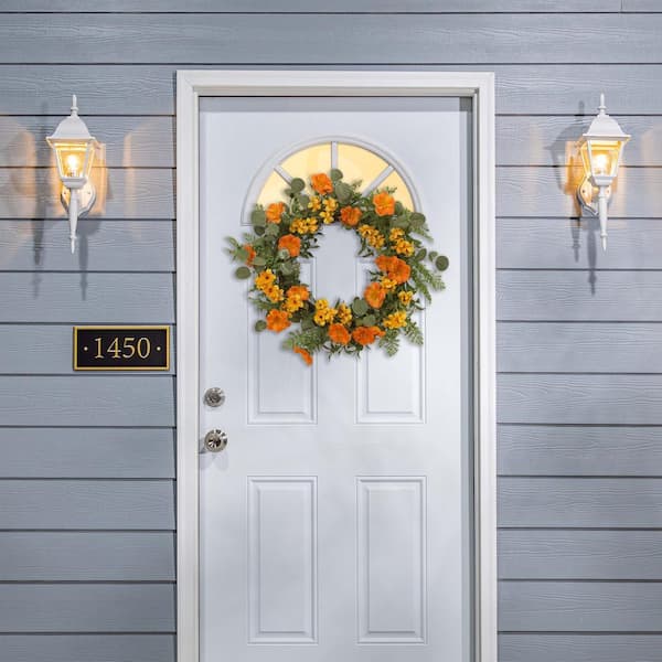 GERSON INTERNATIONAL 24 in. D Spring Flower Wreath