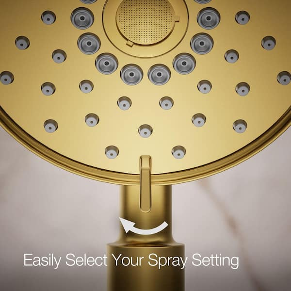 KOHLER Purist 3-Spray Wall Mount Handheld Shower Head 2.5 GPM in