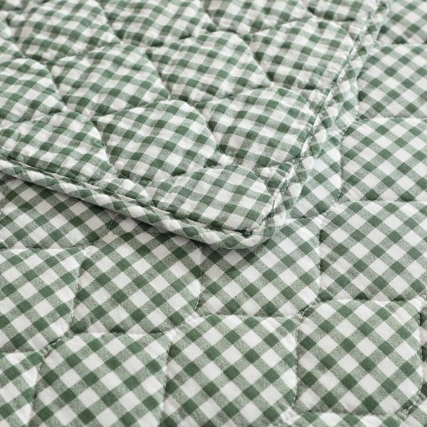 Rapport home Gingham Check Dekbedovertrek Set King Green