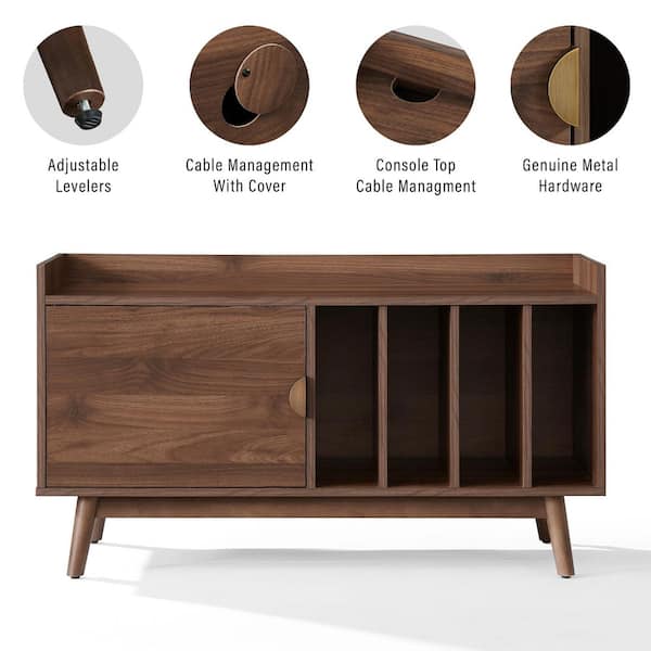 CROSLEY FURNITURE Skylar Walnut Vinyl Storage Record Player