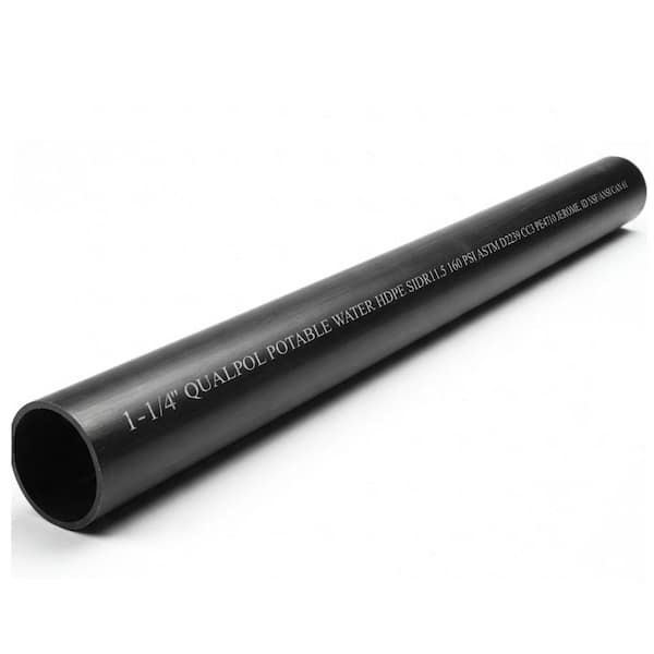 Unbranded 1-1/4 in. (1.620 in. OD x 1.380 in. ID) x 2' ft. BLACK IPS 160 PSI SIDR11.5 PE PIPE 4710 POLY TUBING