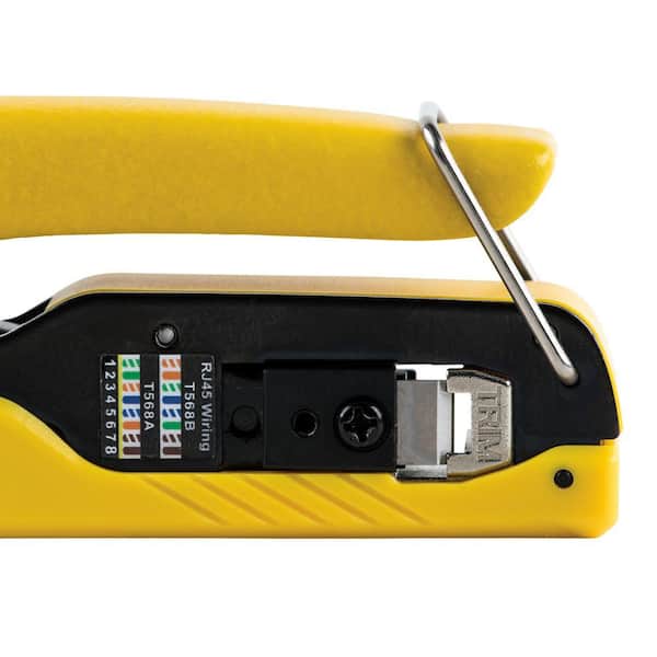 Klein Tools - Compact Pass-Thru Modular Crimper with CAT5E Data Plugs (20-Pack)