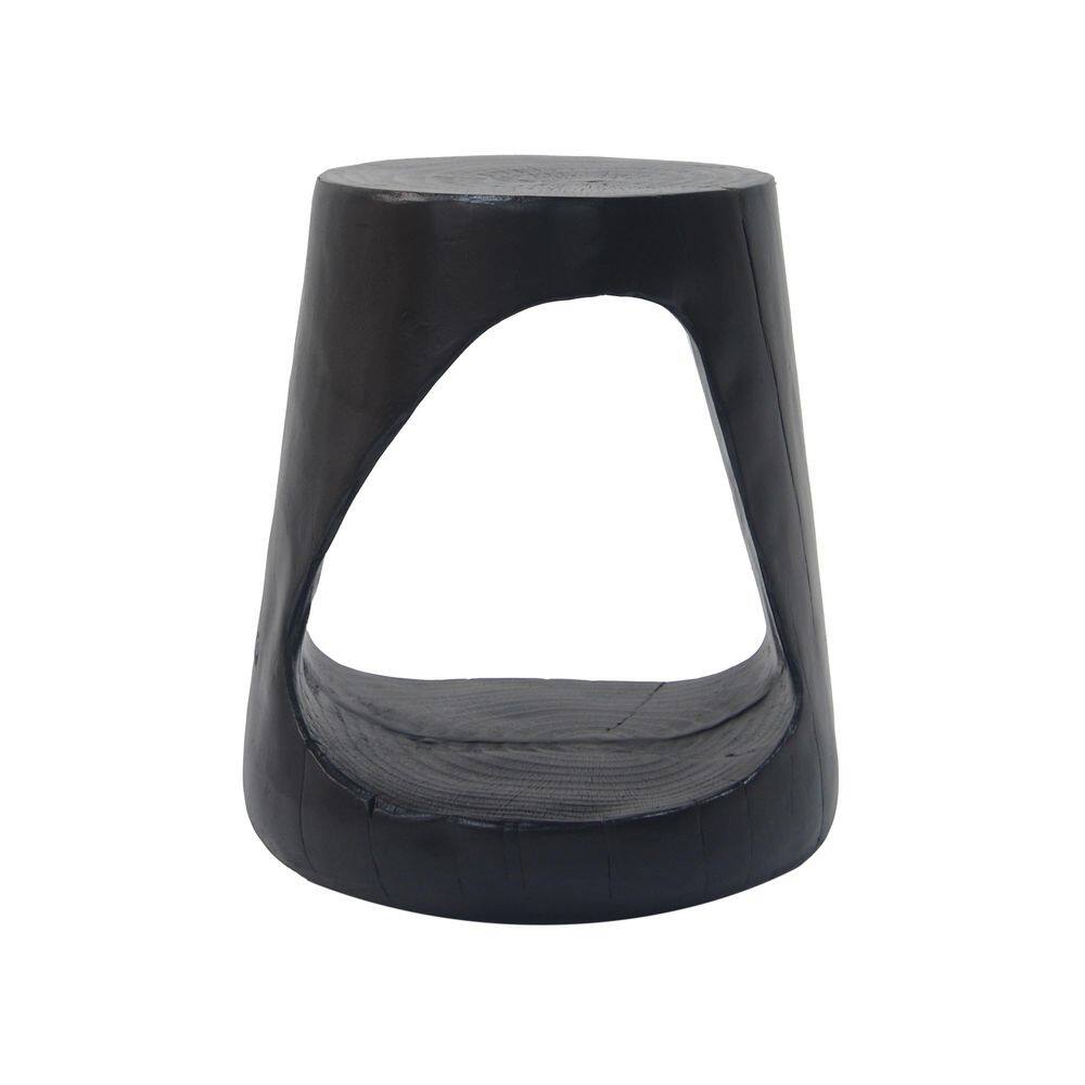 Avex Black Round Magnesium Oxide Wood-Like Texture Outdoor Hollow Side Table price history on PriceWatchPro