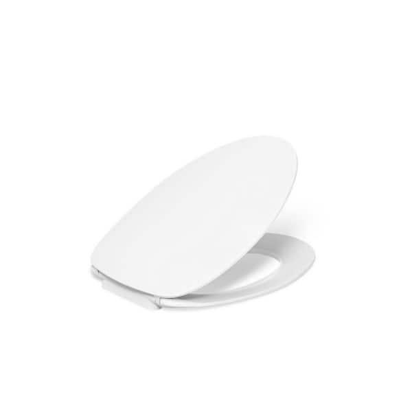 Papyrus Elongated Quiet-Close Front Toilet Seat in White