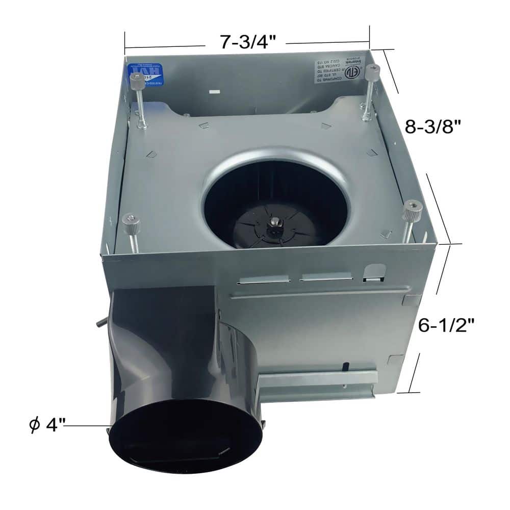 Kingsley Chrome 90 CFM Decorative Bathroom Exhaust Fan with Light